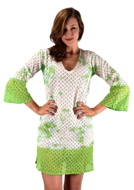 100% Cotton Womens Crochet Lace Tunic Summer Cover Ups Beach Wear