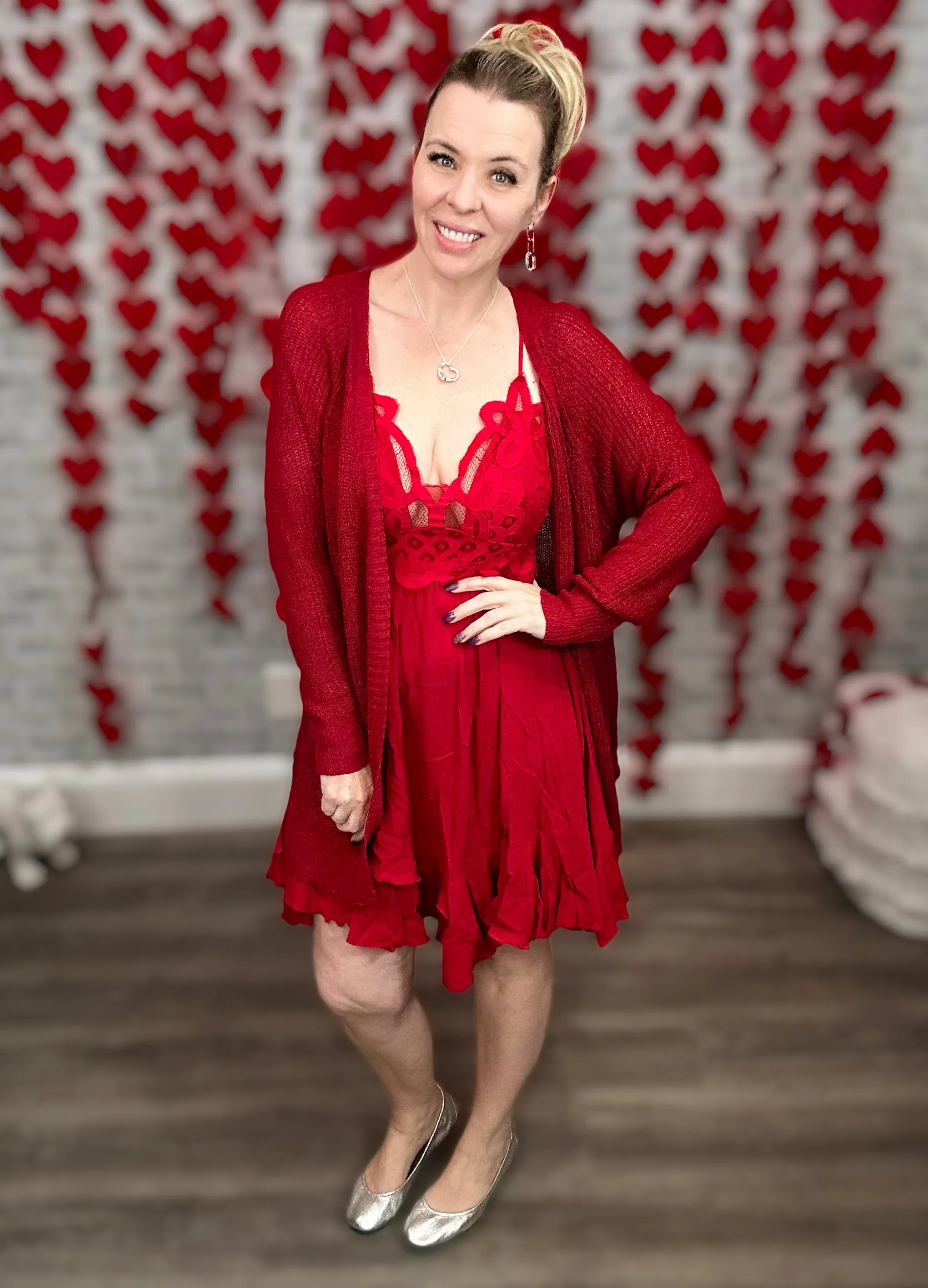 2 Colors - Tiered Slip Dress with Crochet Lace and Multi Strap Details