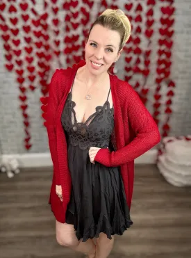 2 Colors - Tiered Slip Dress with Crochet Lace and Multi Strap Details