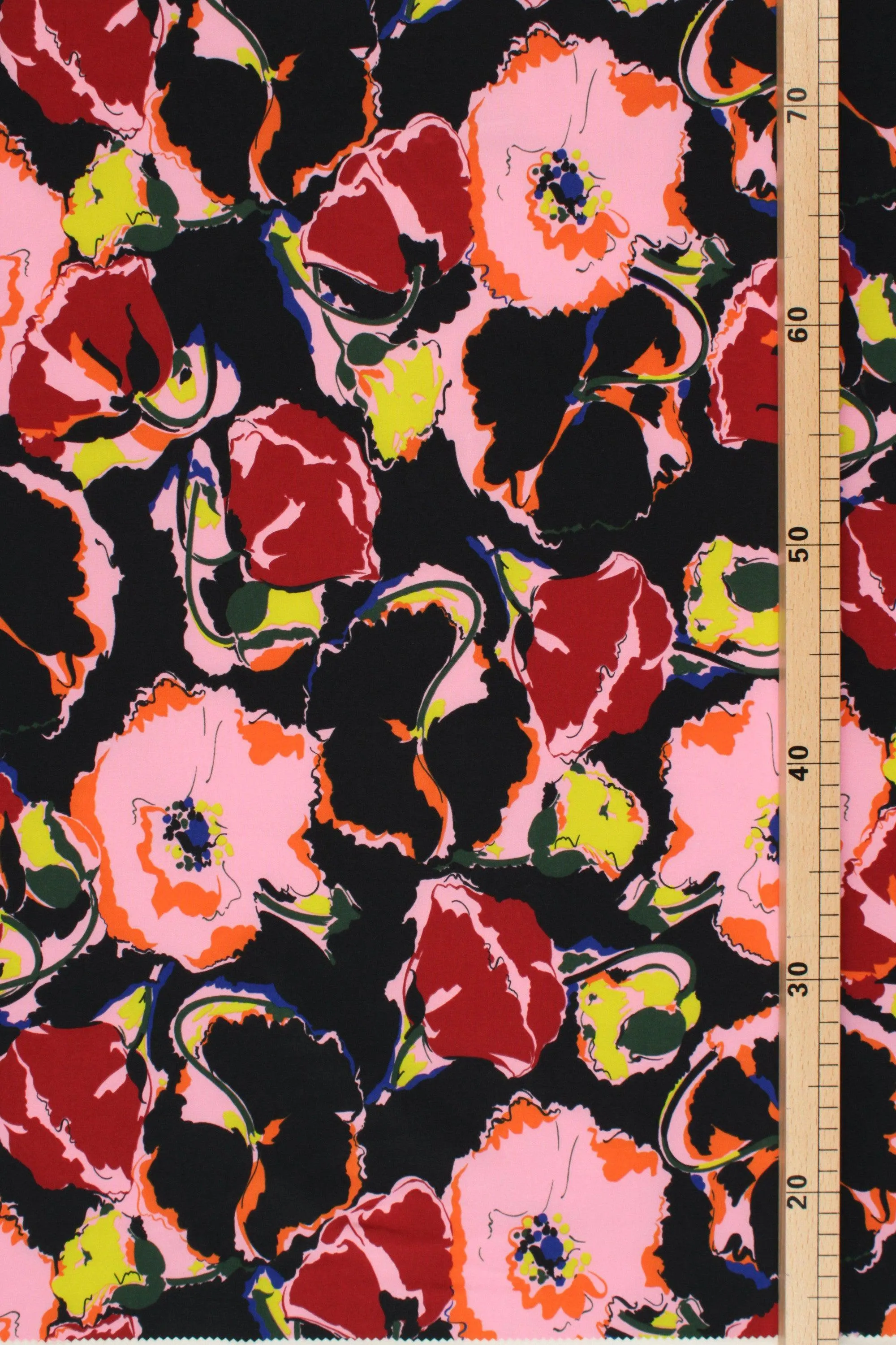 20 MTS ROLL - Stretch Matt Satin - Floral print - OFFER: 3€/MT