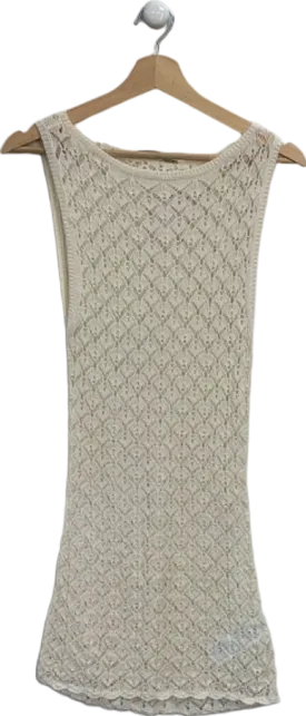 Abercrombie & Fitch White Lace Crochet Sleeveless Top XXS