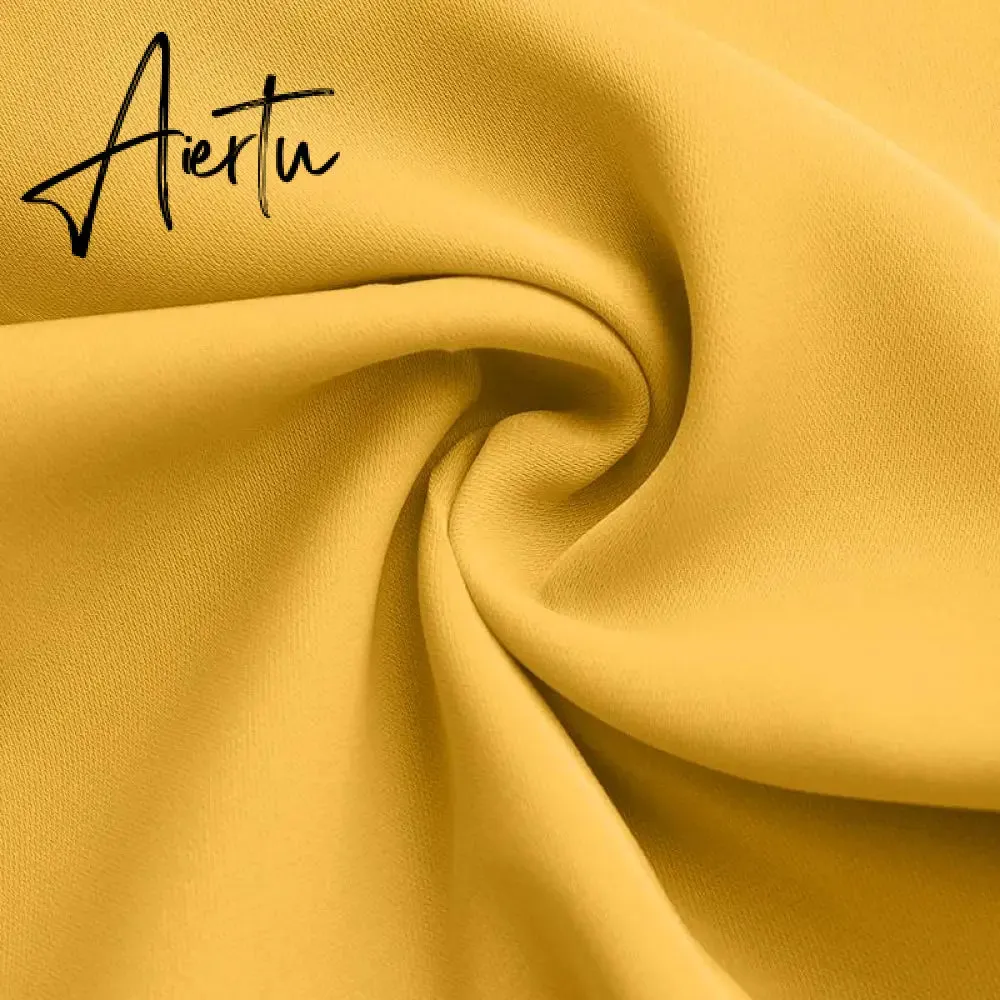 Aiertu Fashion Women's Business Suits Autumn OL Long Sleeve Blazer and High Waist Pants  Casual Solid Oversized Sreetwear