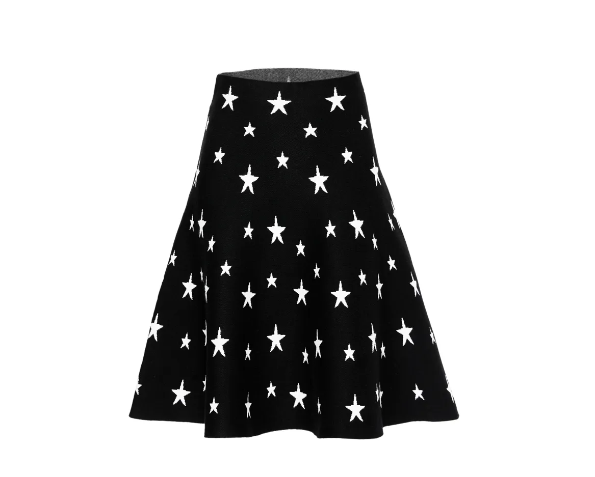 AMAZING MM SKIRT - YEAR ROUND BLACK & WHITE STARS