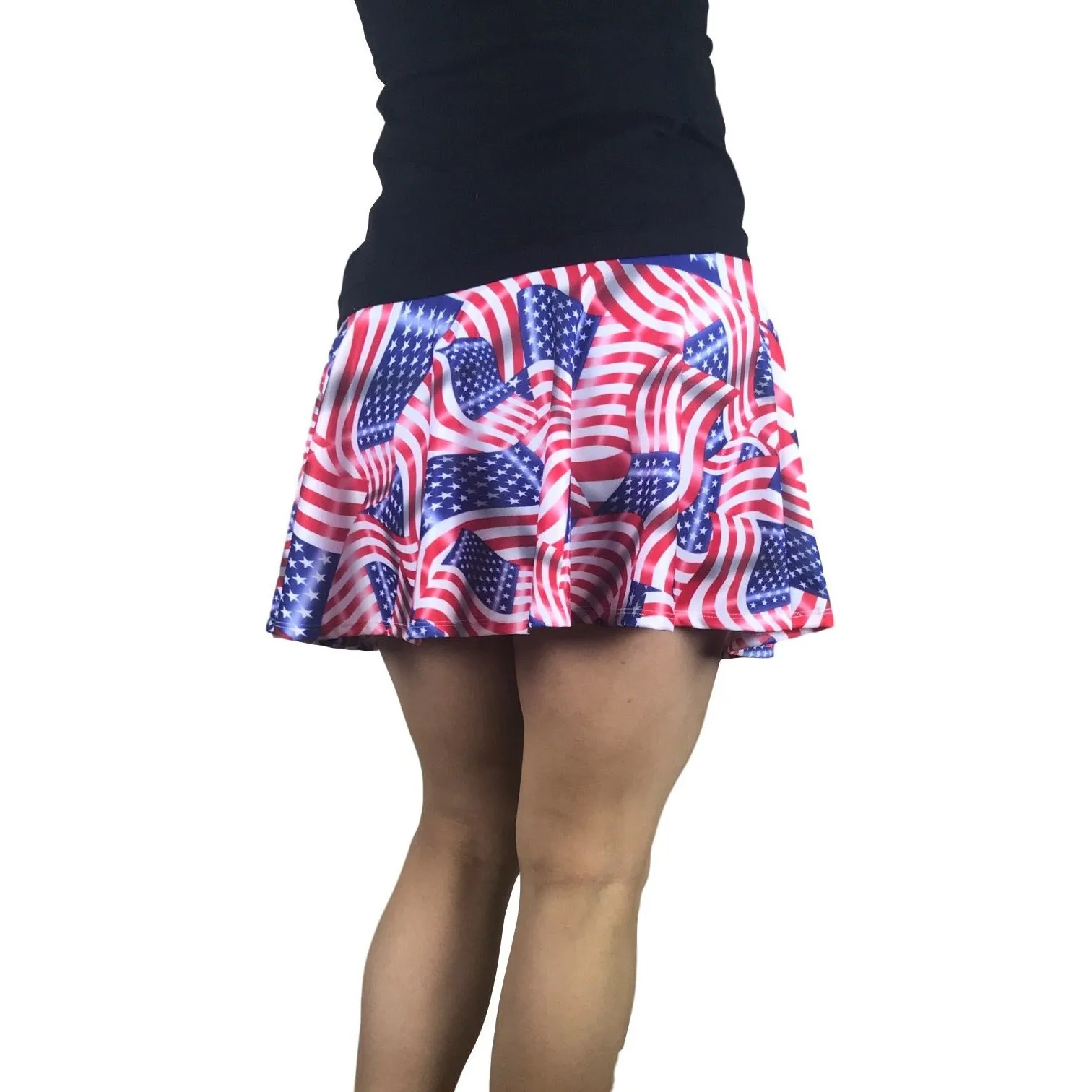 American Flag Athletic Flare Skort