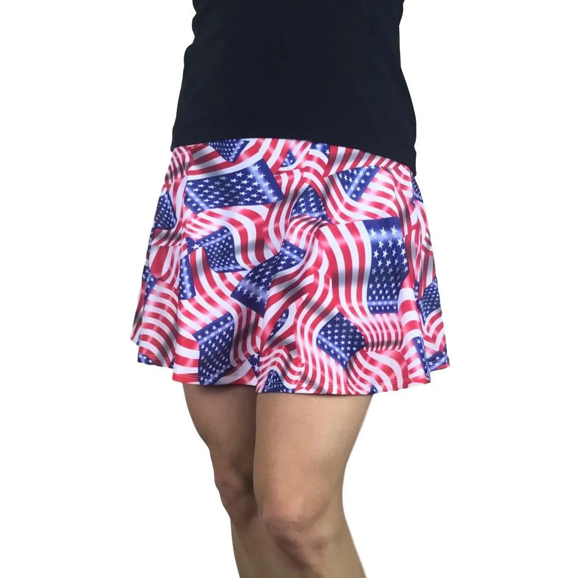 American Flag Athletic Flare Skort