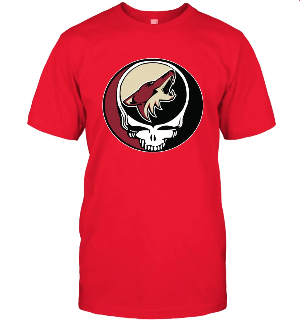Arizona Coyotes Grateful Dead Steal Your Face Hockey NHL Mens T-Shirt