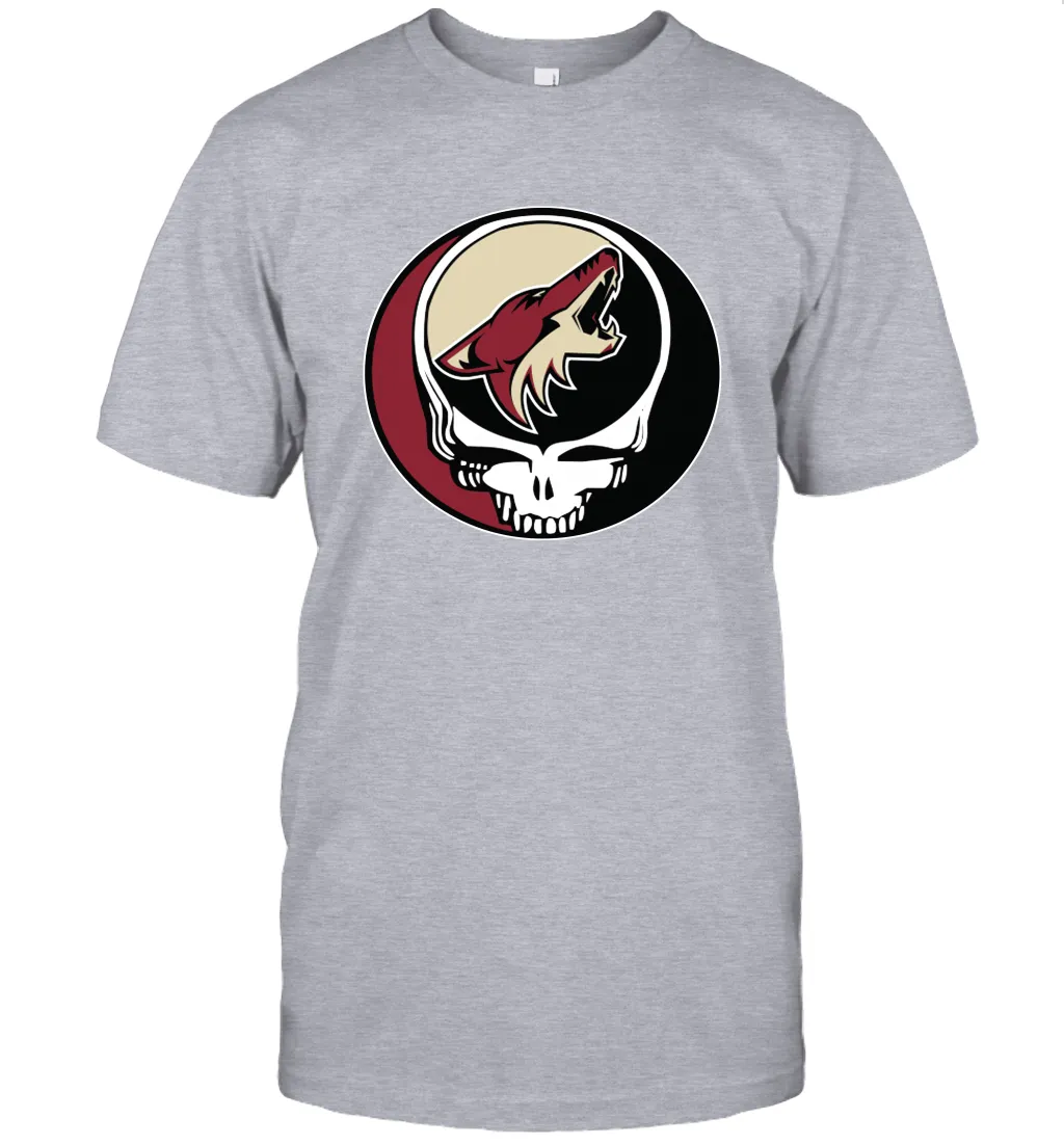 Arizona Coyotes Grateful Dead Steal Your Face Hockey NHL Mens T-Shirt