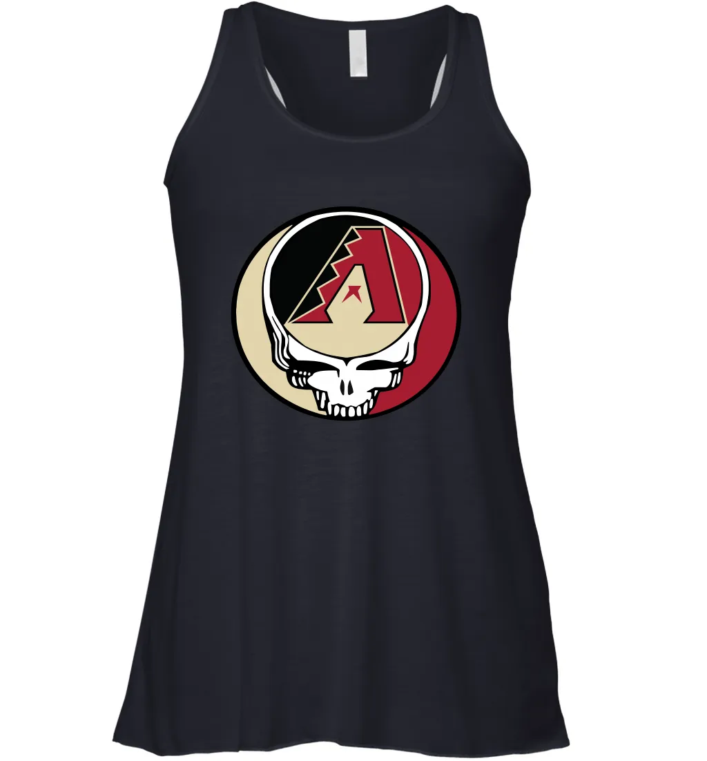 Arizona Diamondbacks Grateful Dead Steal Your Face Baseball Womens Racerback Tank Top
