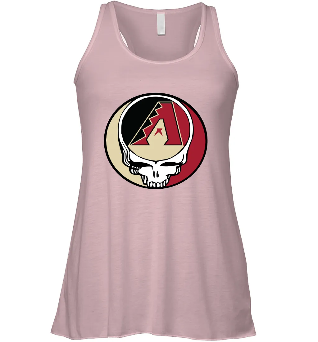 Arizona Diamondbacks Grateful Dead Steal Your Face Baseball Womens Racerback Tank Top