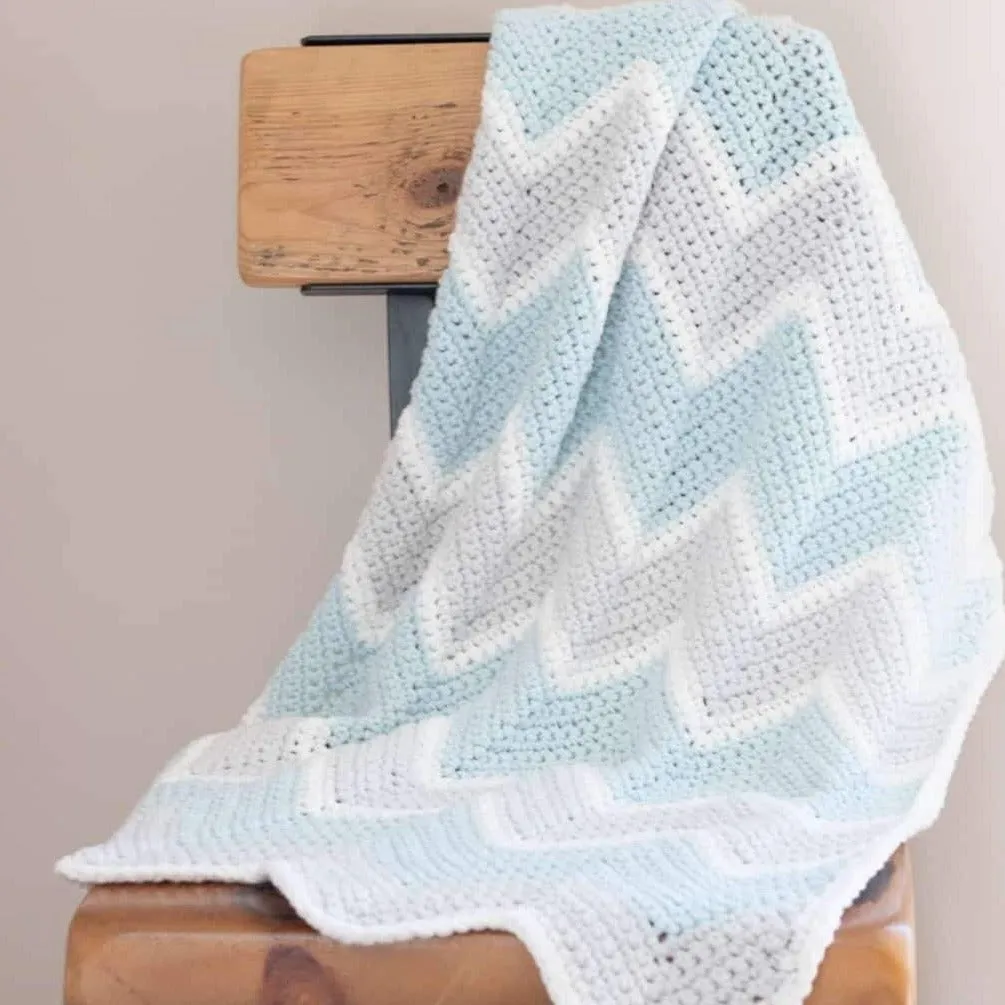 Baby Chevron Blanket PDF Crochet Pattern - Digital Download