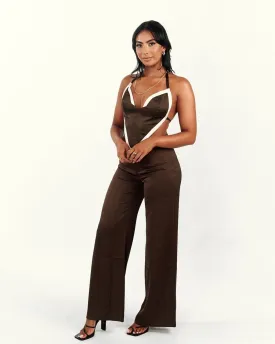 BAMBI PANT - BROWN HIGH WAISTED PANTS