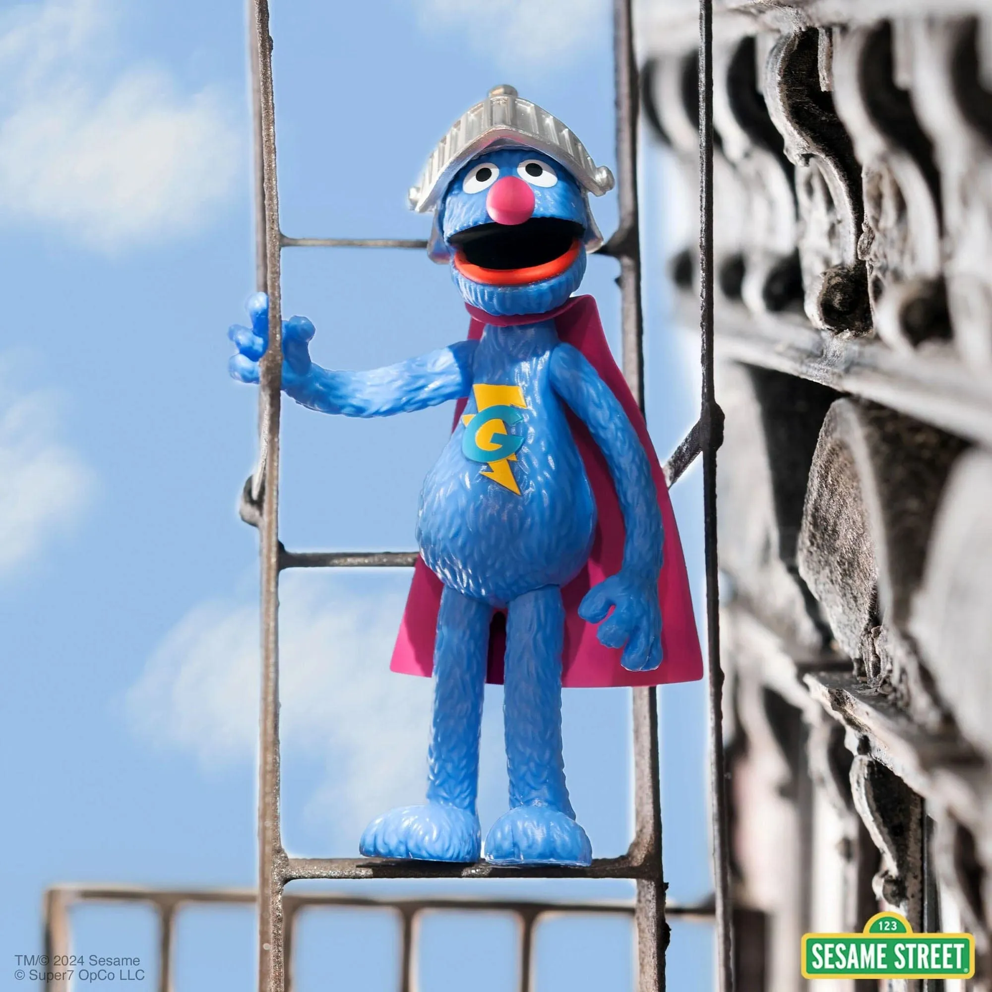Big Bird   Super Grover Sesame Street Reaction Figure Wave 3 Combo by Super7