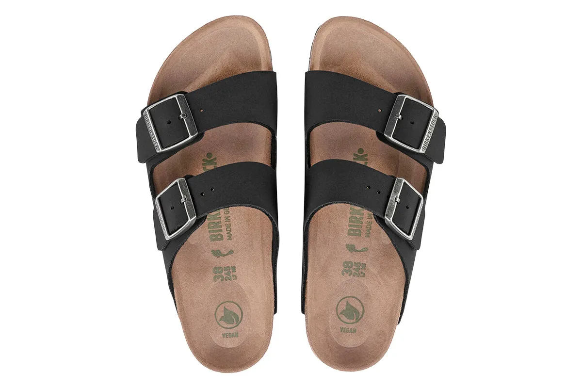 Birkenstock Arizona R Black BirkiBuc/Microfibre Vegan Womens