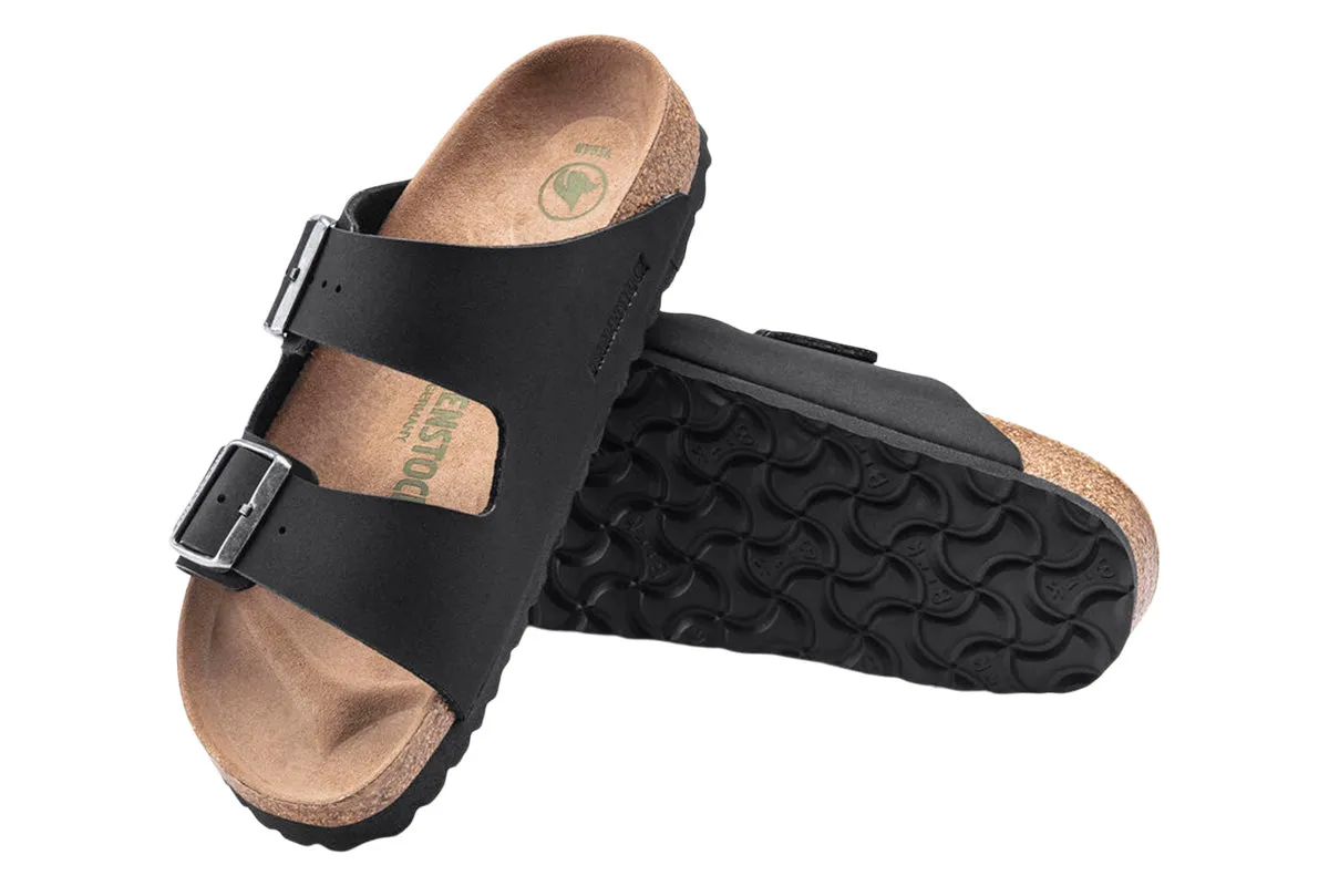 Birkenstock Arizona R Black BirkiBuc/Microfibre Vegan Womens