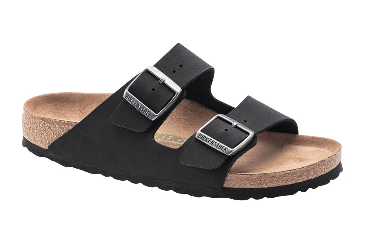 Birkenstock Arizona R Black BirkiBuc/Microfibre Vegan Womens