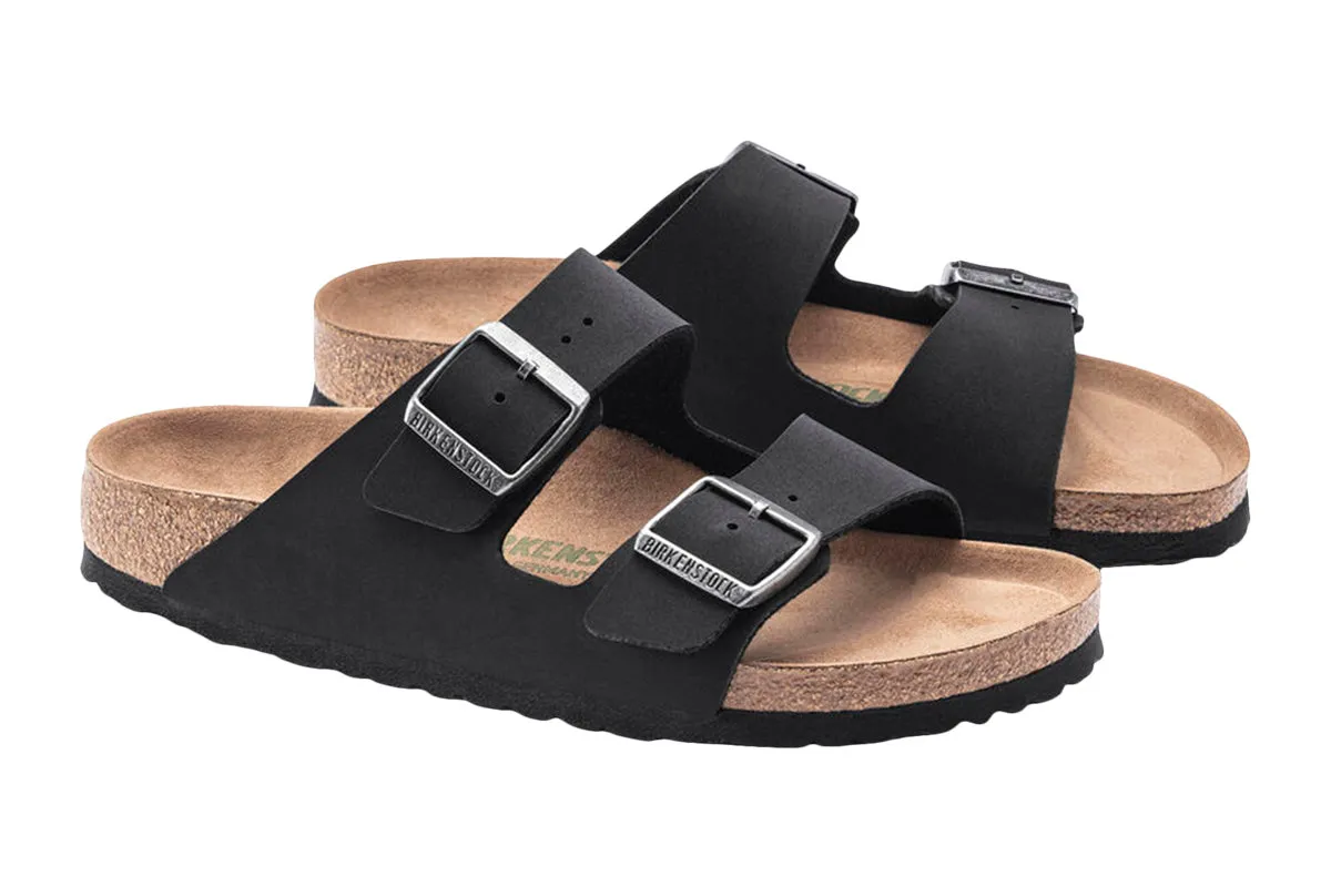 Birkenstock Arizona R Black BirkiBuc/Microfibre Vegan Womens