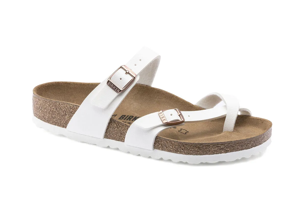 Birkenstock Mayari R White Birko-Flor Womens
