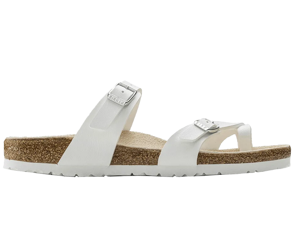 Birkenstock Mayari R White Birko-Flor Womens