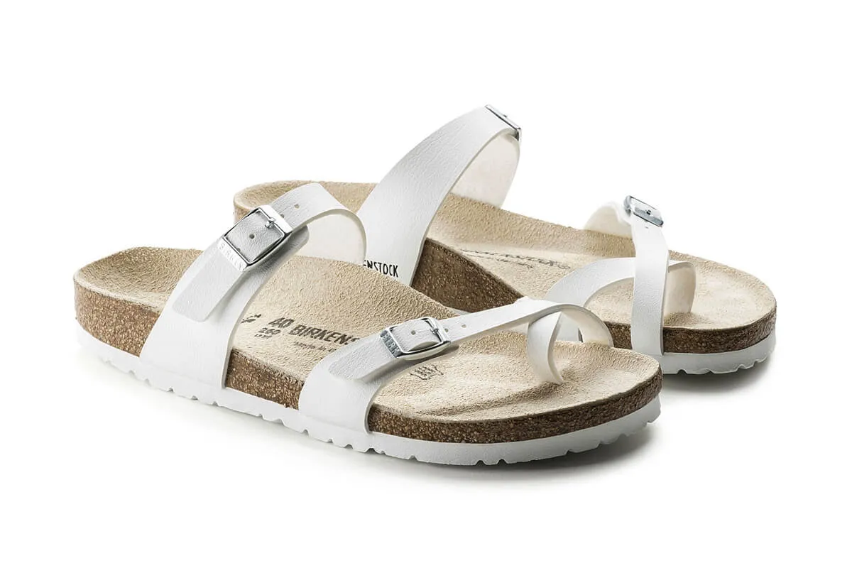 Birkenstock Mayari R White Birko-Flor Womens