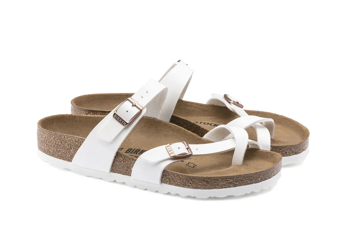 Birkenstock Mayari R White Birko-Flor Womens