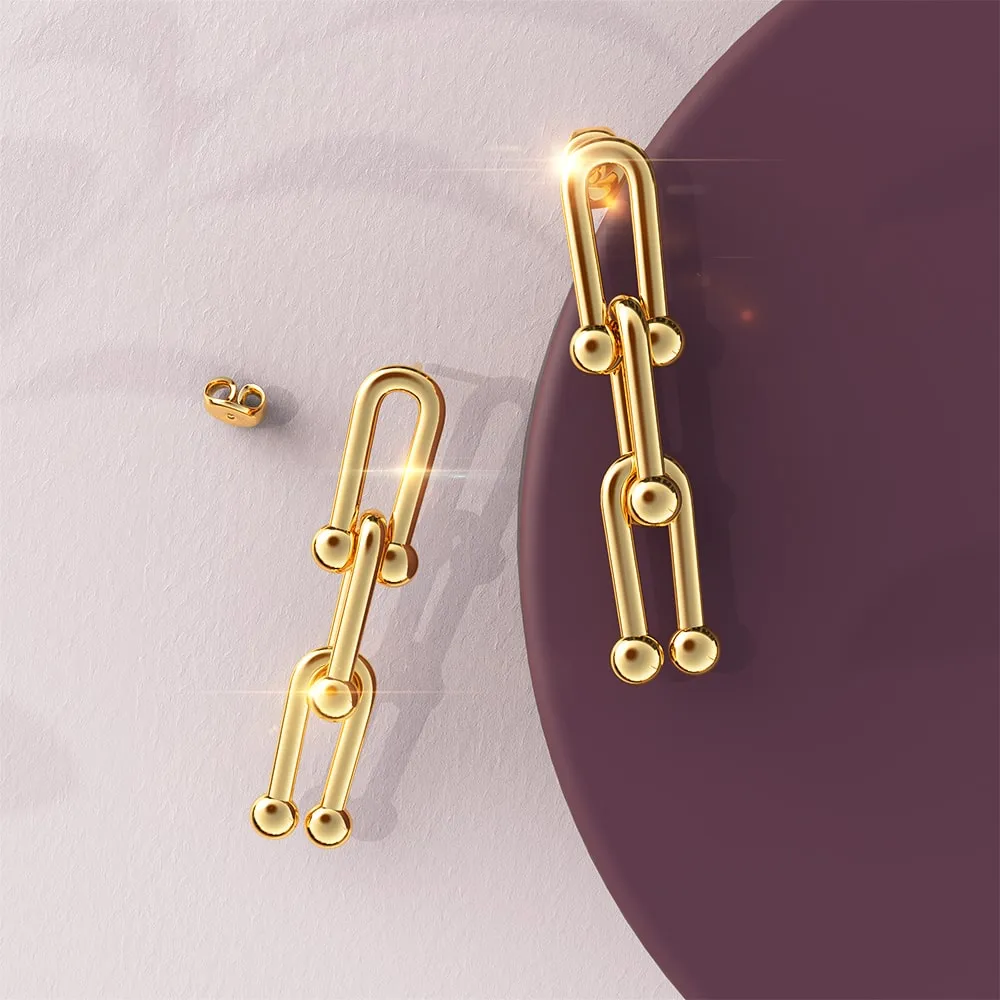 Bitsy Gold Dangle Earrings