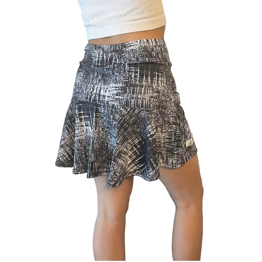 Black & White Matrix Flutter Athletic Golf, Running, Tennis Skort