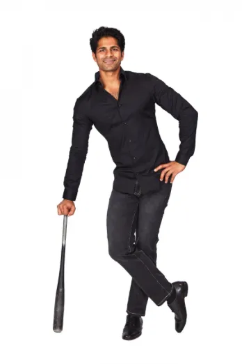 Black Athletic Fit Casual Shirt
