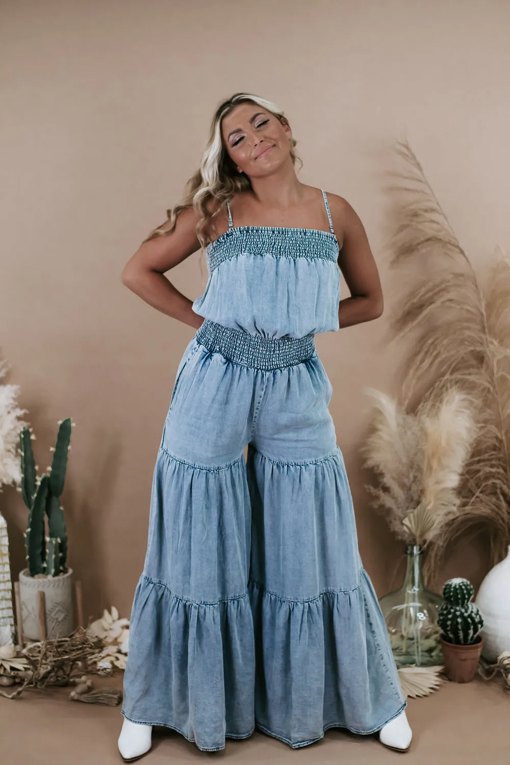 Bliss & Boho Jumpsuit, Blue