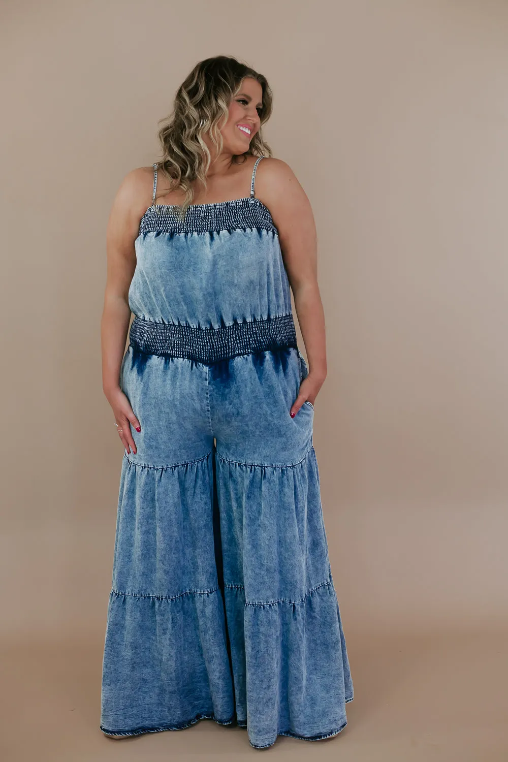 Bliss & Boho Jumpsuit, Blue