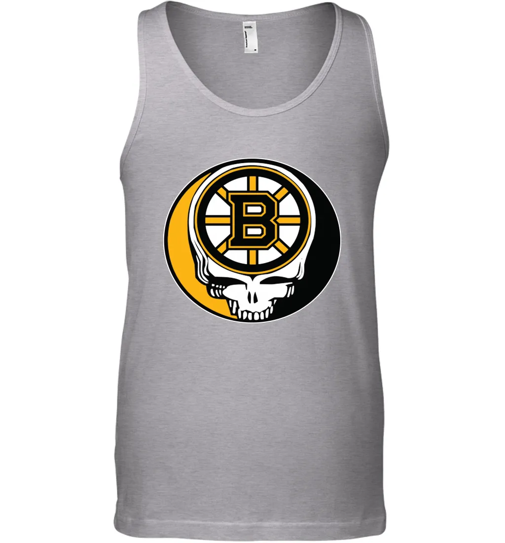 Boston Bruins Grateful Dead Steal Your Face Hockey NHL Mens Tank Top