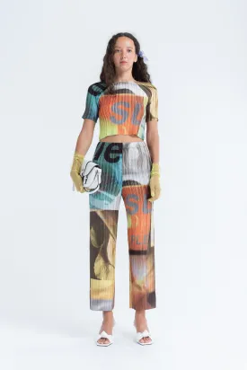 Box Pleat Straight Pant in Pleasure