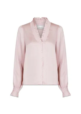 Brielle Satin Blouse - Powder