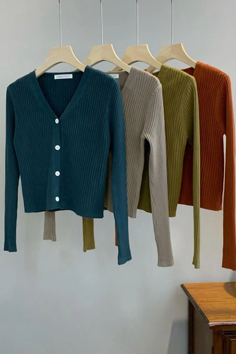 BUTTON DOWN CORDUROY LONG SLEEVE CARDIGAN