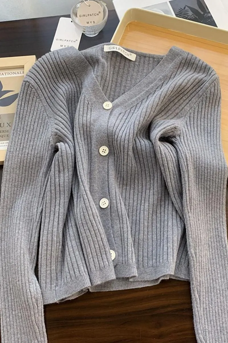 BUTTON DOWN CORDUROY LONG SLEEVE CARDIGAN