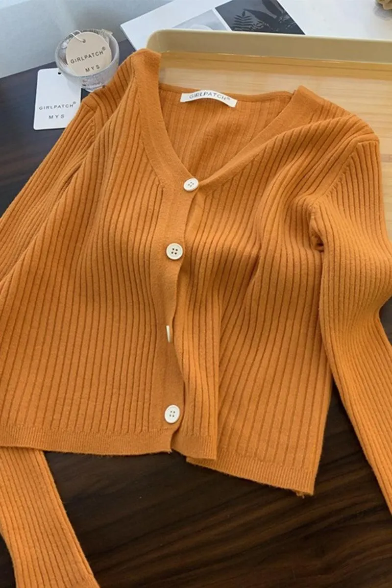 BUTTON DOWN CORDUROY LONG SLEEVE CARDIGAN