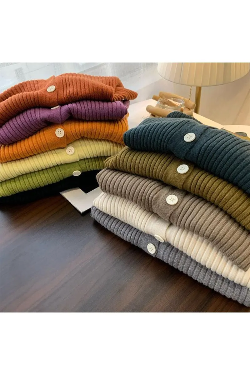 BUTTON DOWN CORDUROY LONG SLEEVE CARDIGAN