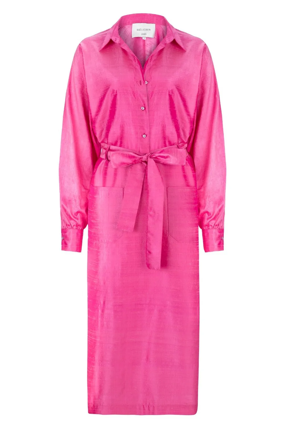 Cassin Pure Silk Shantung Shirt-Dress