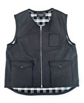 Charcoal Wool Field Vest