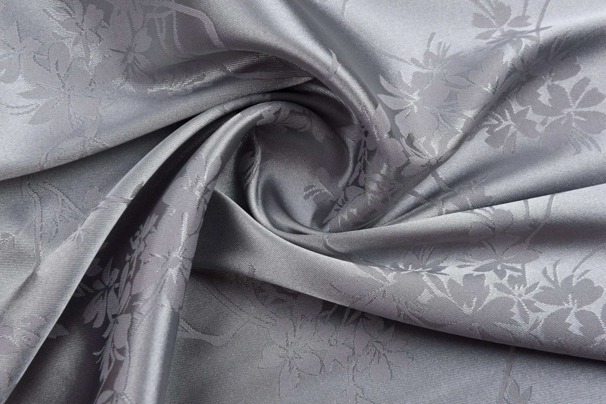 Charmeuse Stretch Satin Apricot Flower Jacquard, Soft Stretch Satin Fabric-31105
