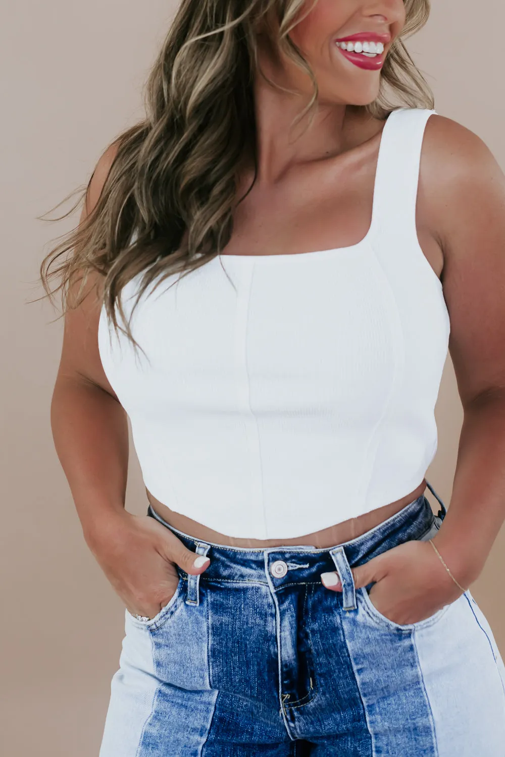 Chic Street Tank, Ivory