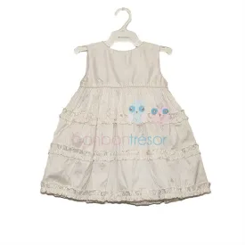 Christening - Baby Girl Silk Ruffle Dress