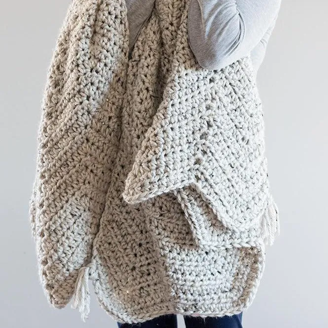 Chunky Chevron Throw Blanket ( 7 Bonus Sizes) PDF Crochet Pattern - Digital Download