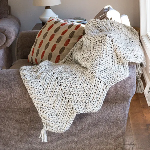 Chunky Chevron Throw Blanket ( 7 Bonus Sizes) PDF Crochet Pattern - Digital Download