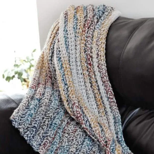 Chunky Crochet Blanket Crochet Pattern (5 Sizes)