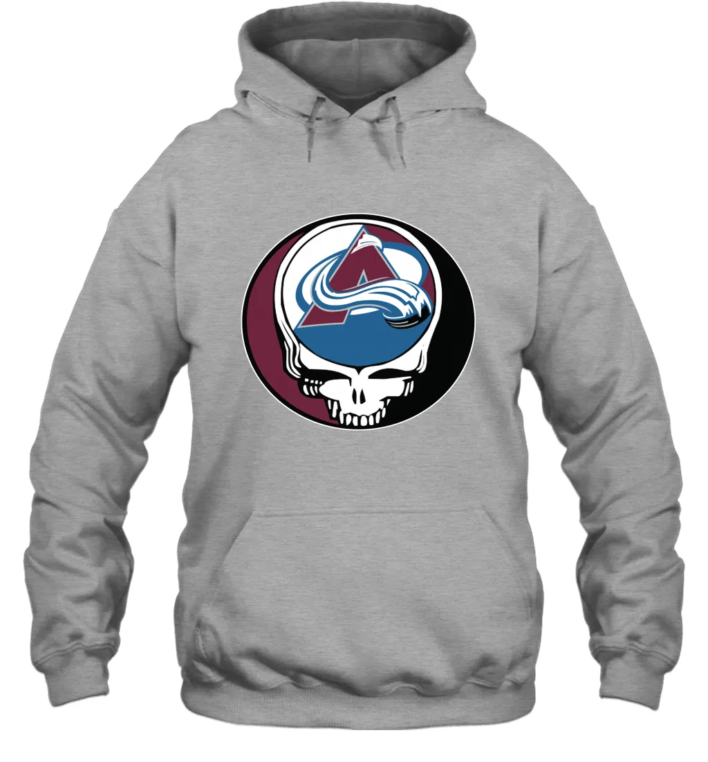 Colorado Avalanche Grateful Dead Steal Your Face Hockey NHL Adult Hoodie Sweatshirt