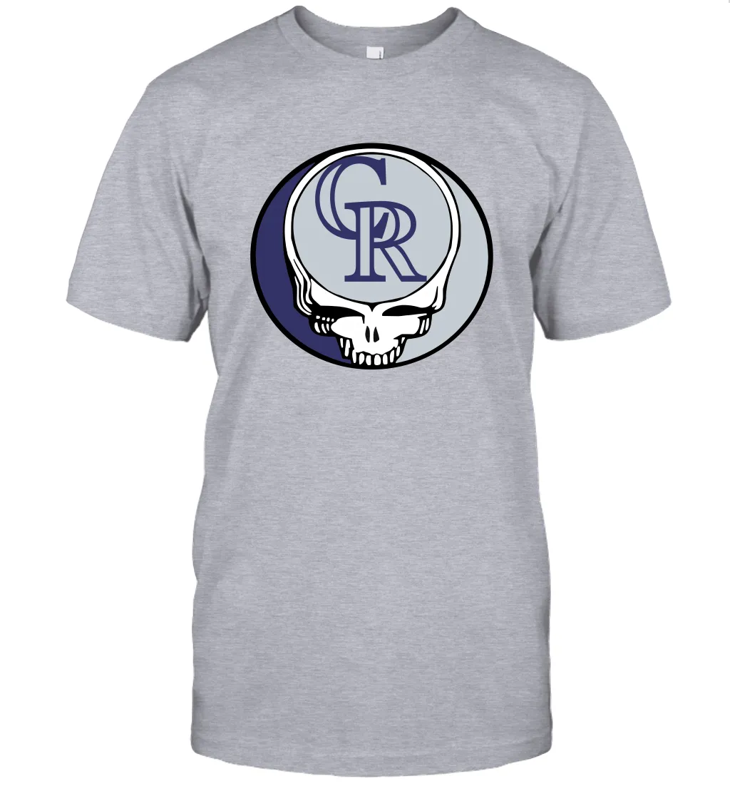 Colorado Rockies Grateful Dead Steal Your Face Baseball Mens T-Shirt