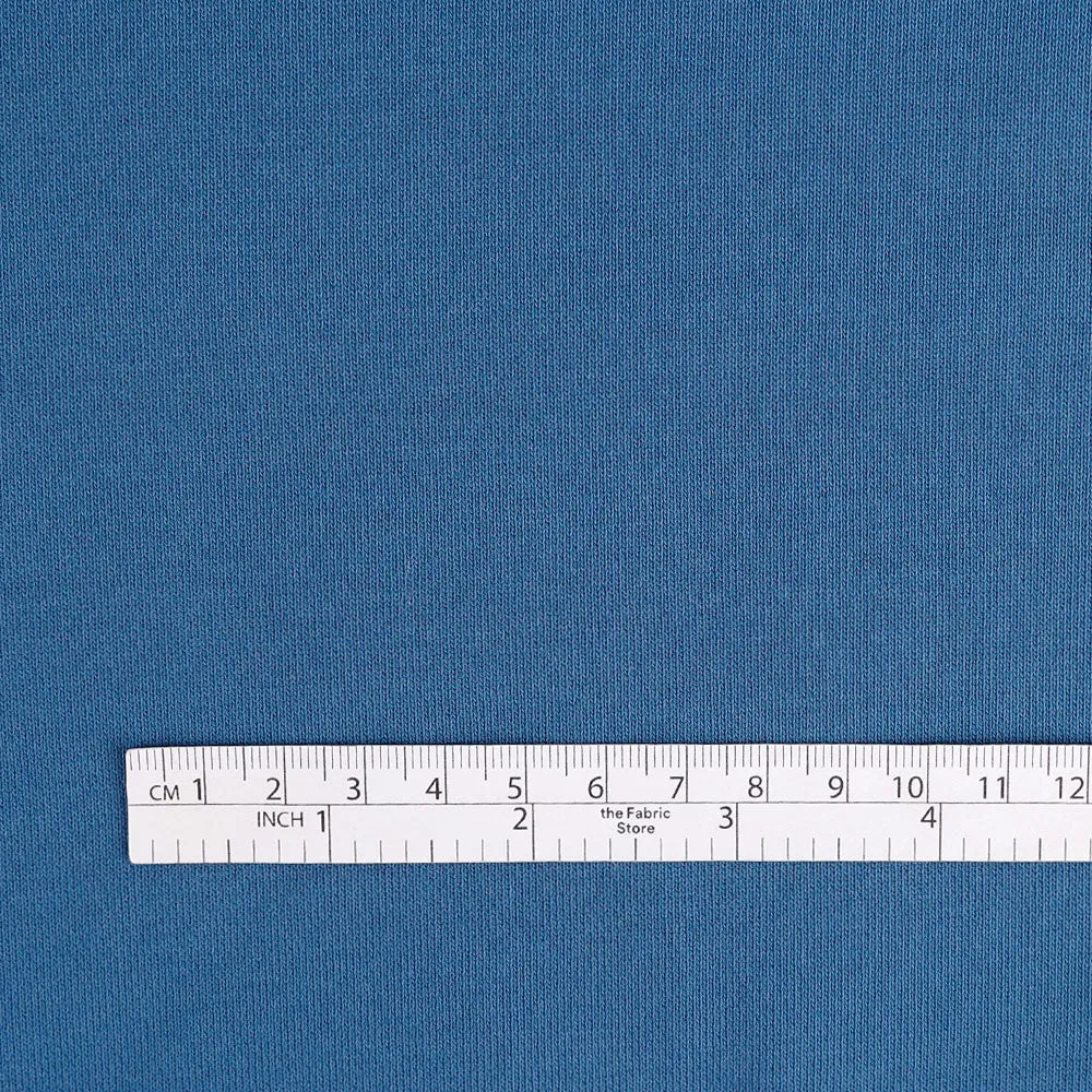 Compact Cotton Sweatshirting - True Blue