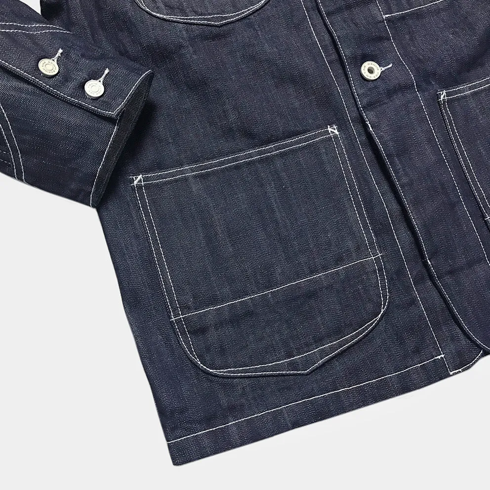 DDL 305-TUBMAN REGULAR FIT RAILMAN JACKET CONE MILLS- 13oz- INDIGO- T RINSE