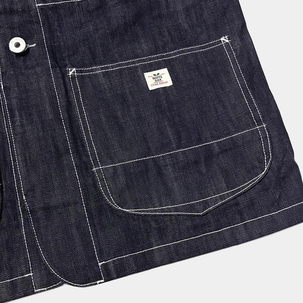 DDL 305-TUBMAN REGULAR FIT RAILMAN JACKET CONE MILLS- 13oz- INDIGO- T RINSE