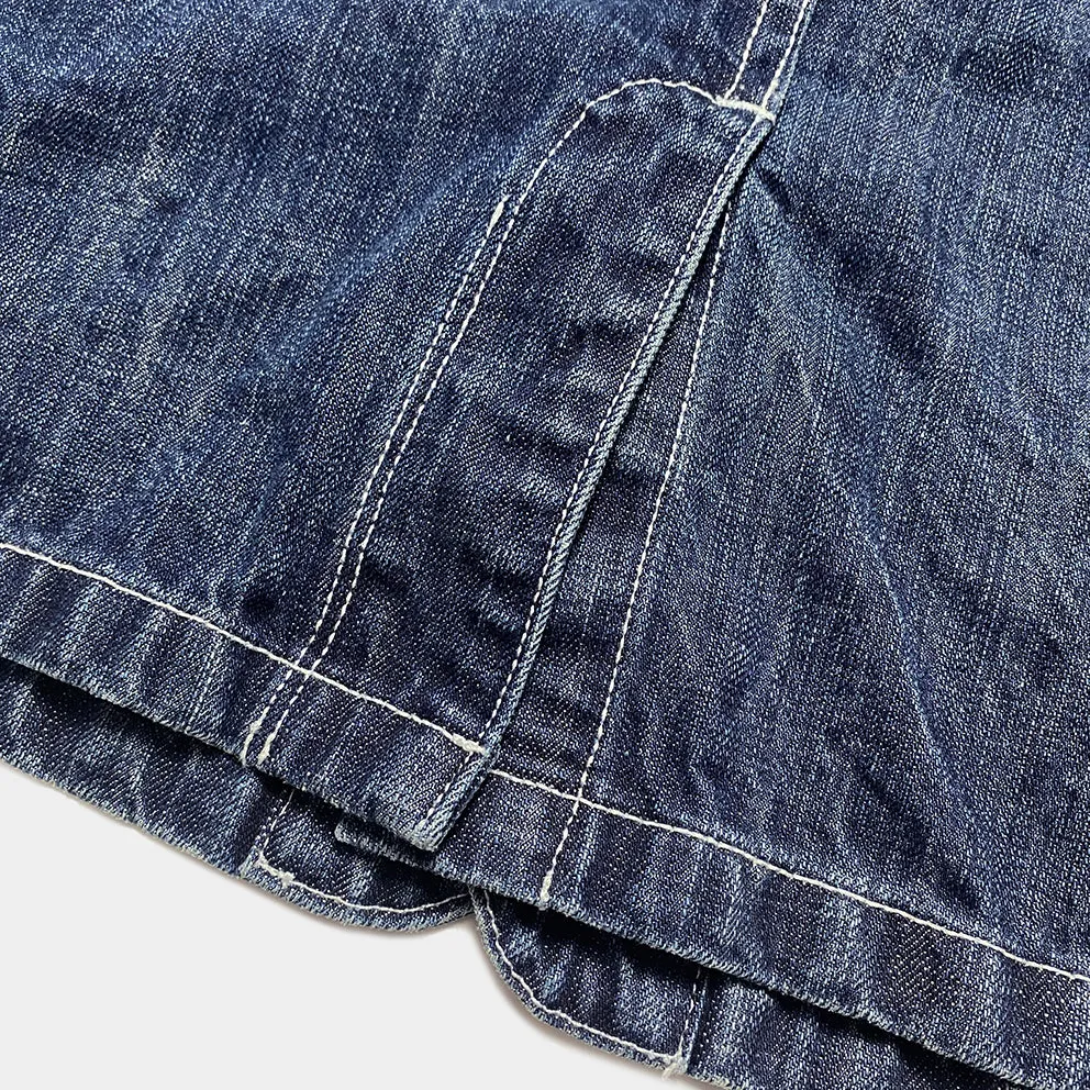 DDL 305 TUBMAN-V1 REGULAR FIT VINTAGE INSPIRED RAILMAN JACKET CONE MILLS-13oz-V1 INDIGO